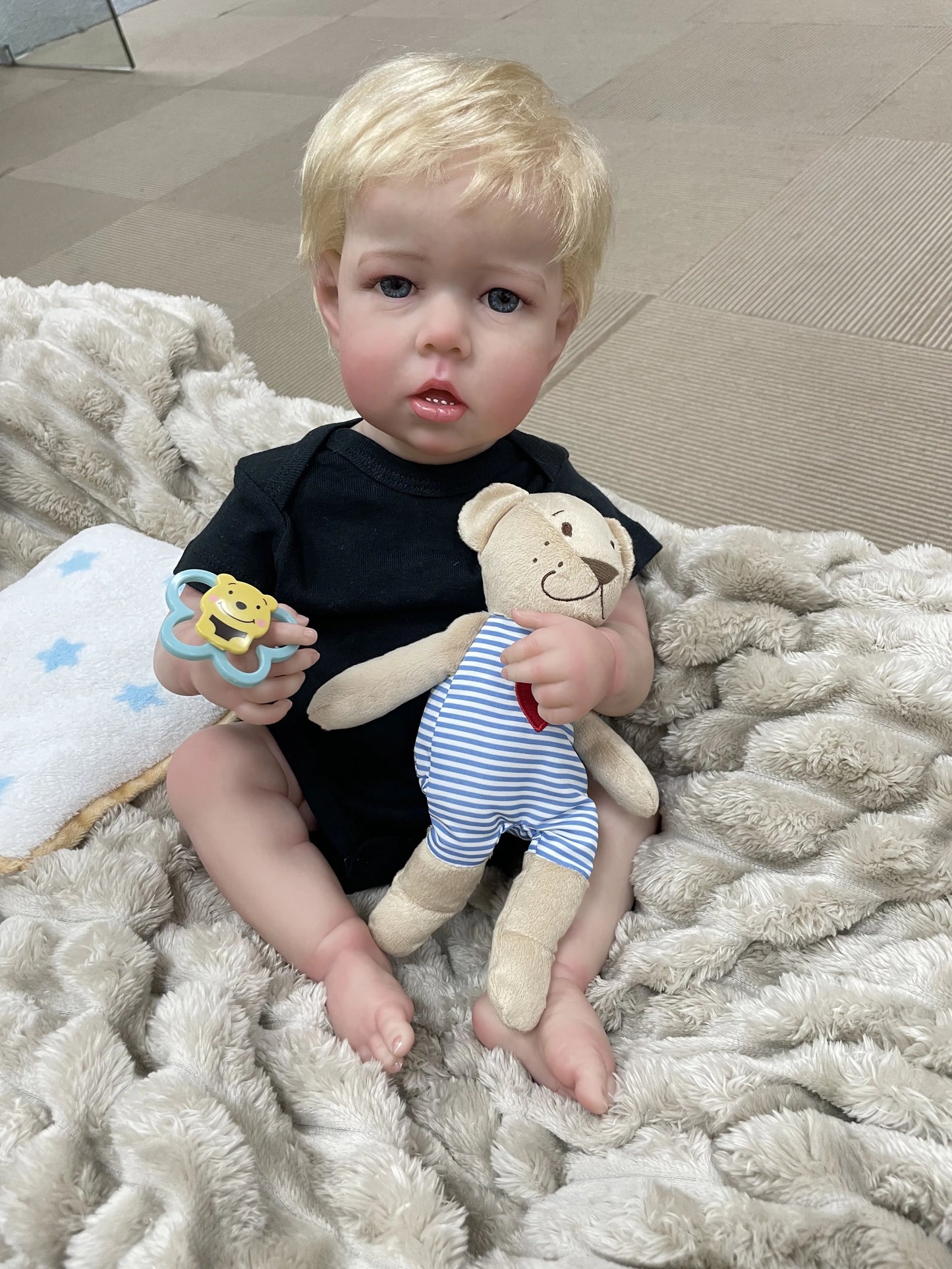 Boneca Reborn Cokela Belíssima de 55cm — Pele 3D Realista, Artesanal e Colecionável