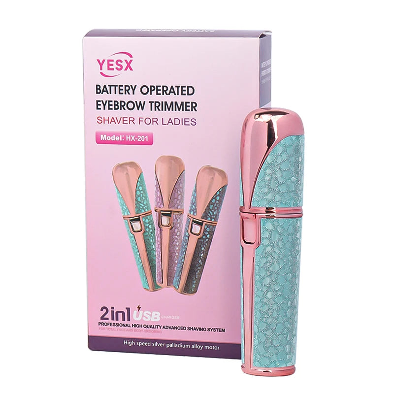 1 pçs usb elétrico sobrancelha trimmer depilador de pêlos faciais sobrancelha navalha corpo feminino indolor removedor de pêlos barbeador sobrancelhas profiler