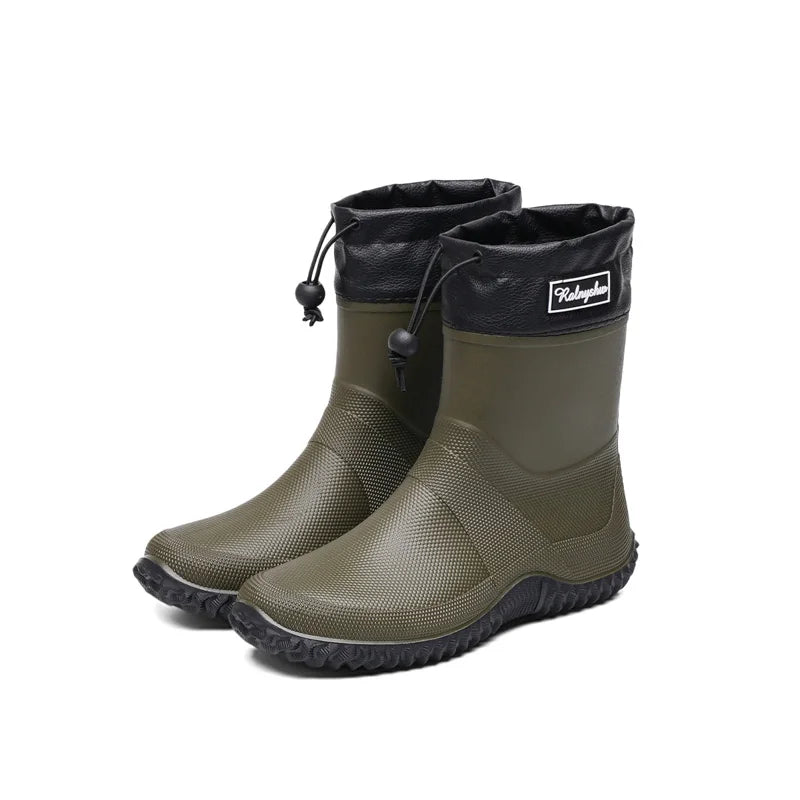 Botas de Chuva Curtas Impermeáveis — Leves, Antiderrapantes e Estilosas para o Dia a Dia