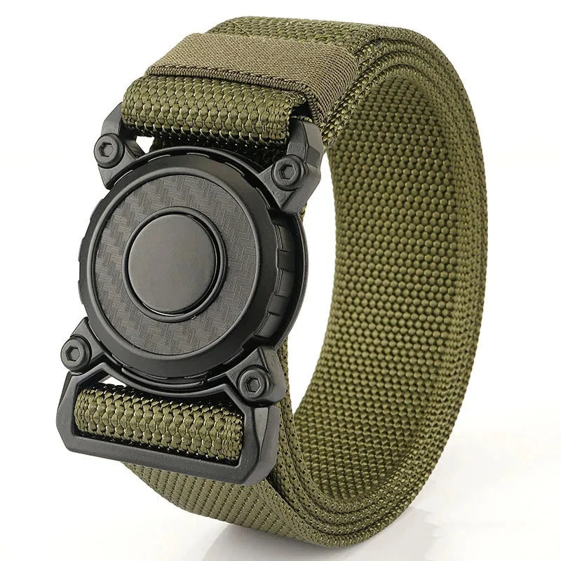Cintos de fivela de liga de liberação rápida rotativa para homens resistente ao desgaste cinto tático de náilon multifuncional ao ar livre cinto de caça