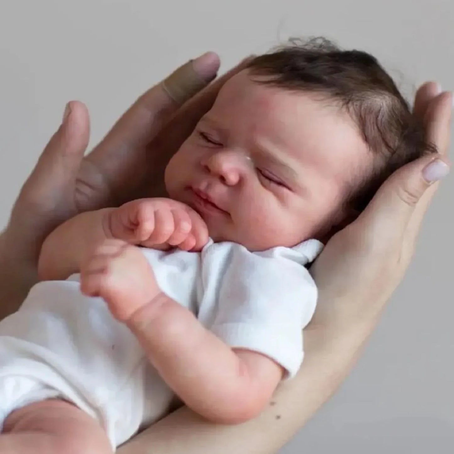 Boneca Reborn BZDOLL Adormecida 48cm Encantadora — Pele 3D, Bebê Recém-Nascido Realista e Fofo