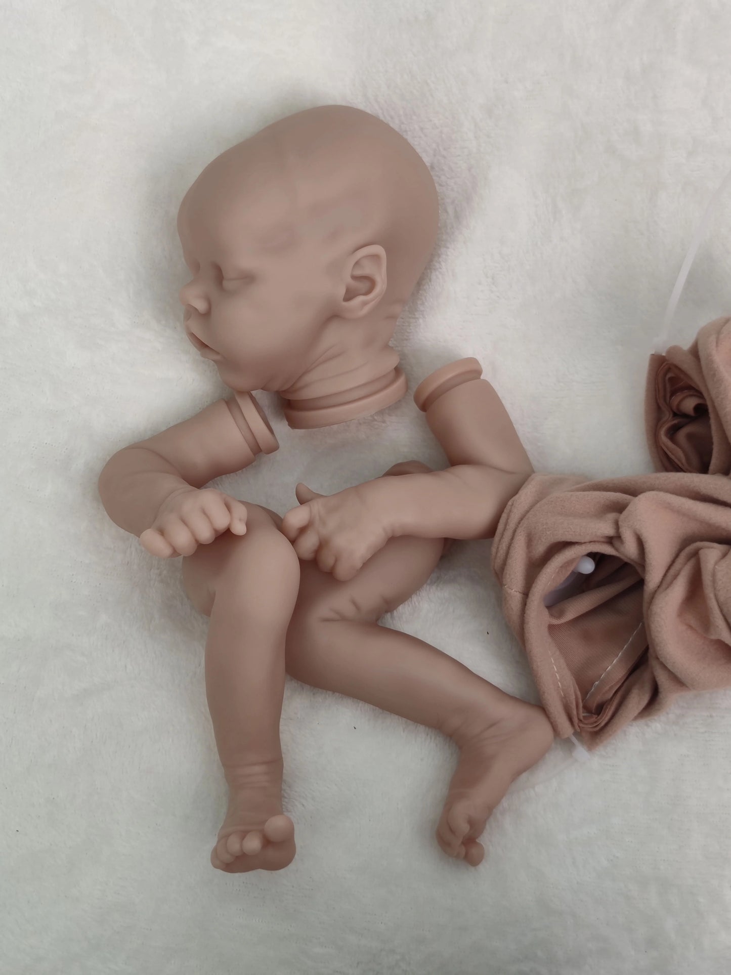 Reborn Baby Doll Kits para Crianças, Twin A, B Lifelike, Vinil, Silicone, Sem Pintar, Inacabado, Peças Em Branco, LOL, Presente de Natal, 17"