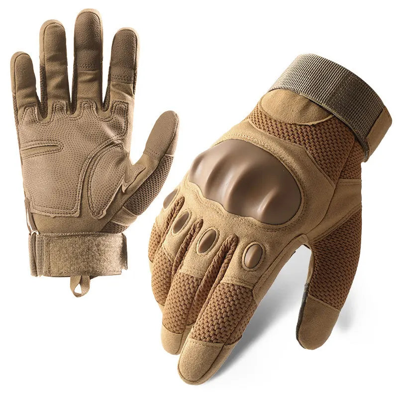 Luvas Táticas Resistentes com Touch Screen — Dedo Completo para Moto, Camping, Trilha e Fitness