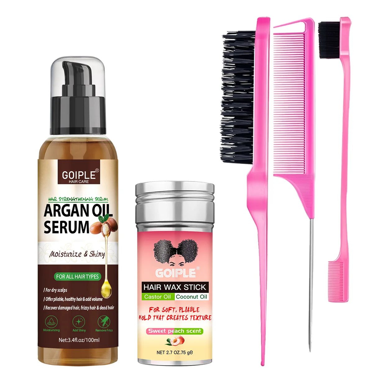 Sérum Capilar de Óleo de Argan Marroquino — Hidratante, Anti-Frizz e Reparador para Cabelos Danificados