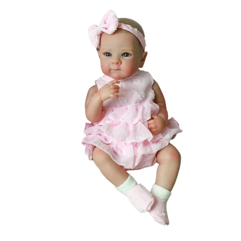Boneca bebê realista, com rosto adorável, vida boneca para crianças, jogo interativo seguro e fácil limpeza