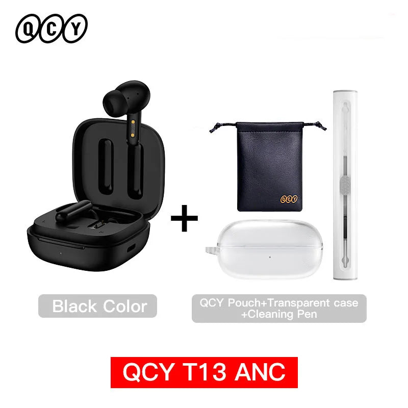 QCY-T13 ANC Fones De Ouvido Sem Fio, Bluetooth 5.3 TWS, ANC, Auscultadores De Cancelamento De Ruído, 4 Microfones ENC Headset, In-Ear, Handfree Earbuds 18