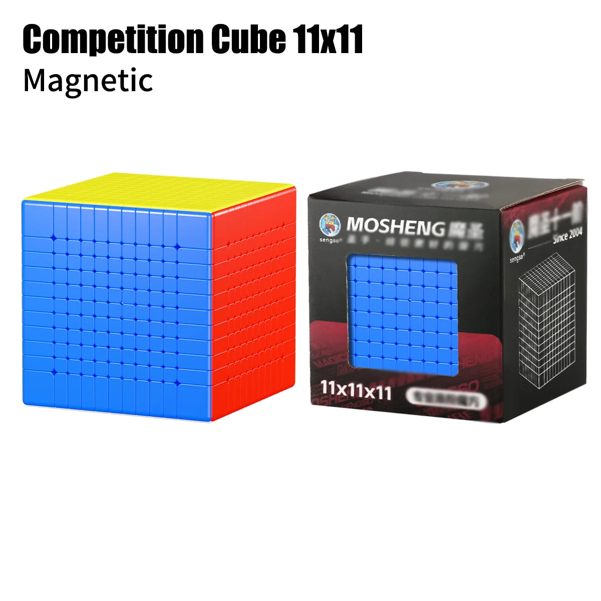 SENGSO 11x11x11 Cube Speed Cube Puzzle - Cubo profissional de alta ordem, design suave anti-pop para brinquedo educacional de competição 8