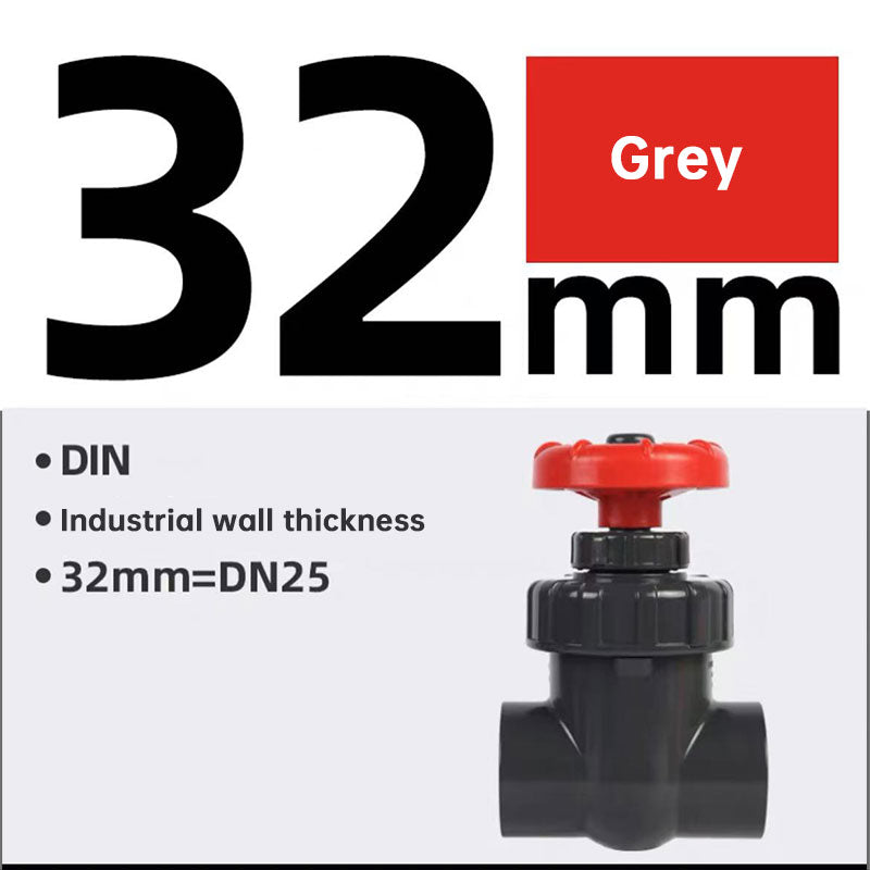 Válvula de Controle UPVC 25/32/40mm - Válvula de Gaveta de Plástico Resistente à Corrosão para Sump de Aquário e Acessórios de Irrigação por Gotejamento para Jardim