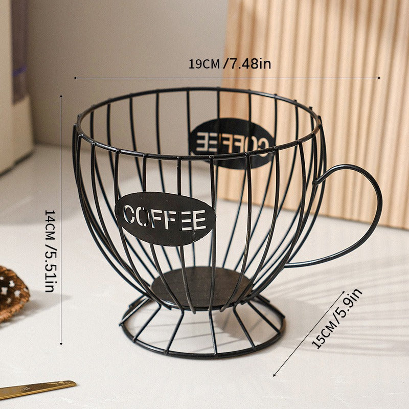 Porta-Cápsulas de Café de Metal de Grande Capacidade | Organizador e Dispensador para Cápsulas Nespresso, Keurig