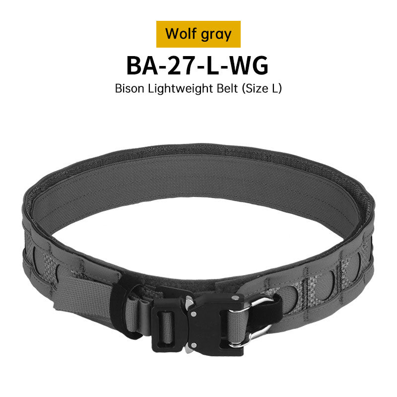 Cinto Tático de Batalha de Duas Camadas com Fivela de Metal de Liberação Rápida, Cinto de Caça Combate MOLLE para Equipamento de Airsoft