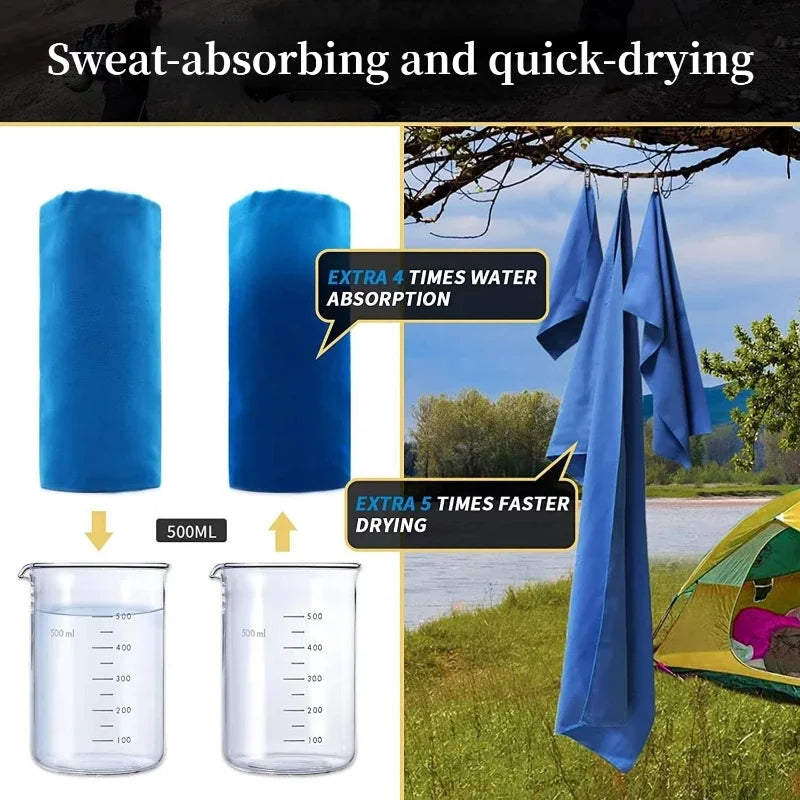 1 pc esportes microfibra toalha de bolso secagem rápida portátil ultraleve absorvente toalha para piscina ginásio fitness yoga toalha de praia 2