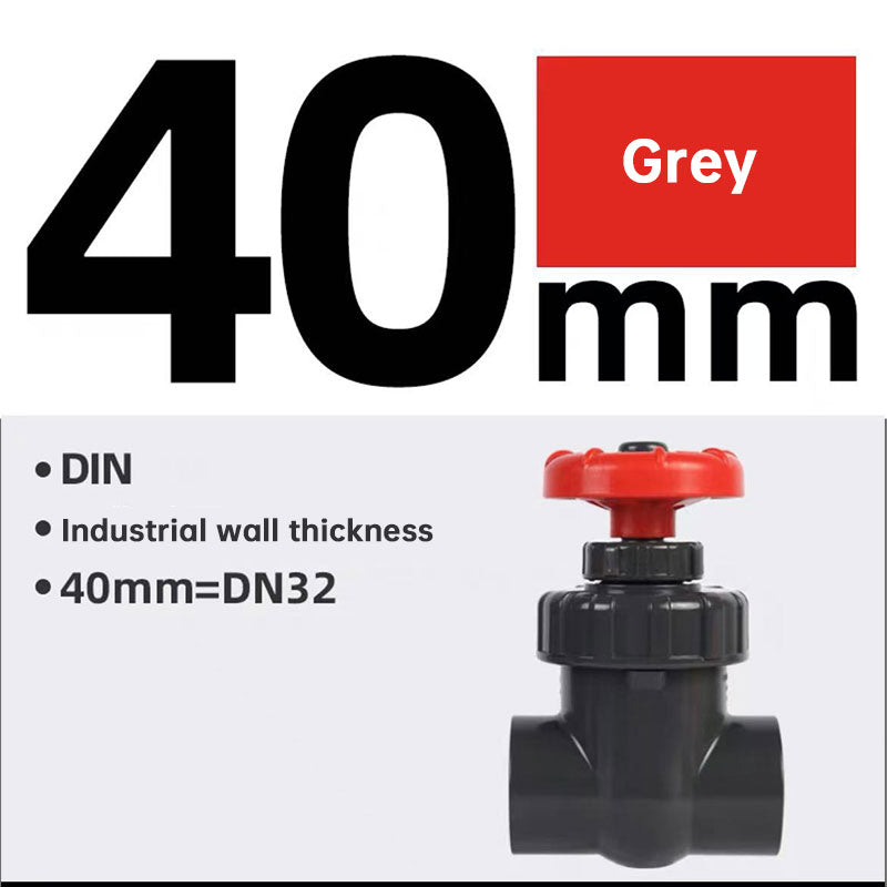 Válvula de Controle UPVC 25/32/40mm - Válvula de Gaveta de Plástico Resistente à Corrosão para Sump de Aquário e Acessórios de Irrigação por Gotejamento para Jardim