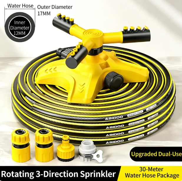 360 °     Conjunto de Mangueiras de Água Rotativas Automáticas, Pulverizador de Jardim, Irrigador para Cobertura de Árvores no Quintal 11