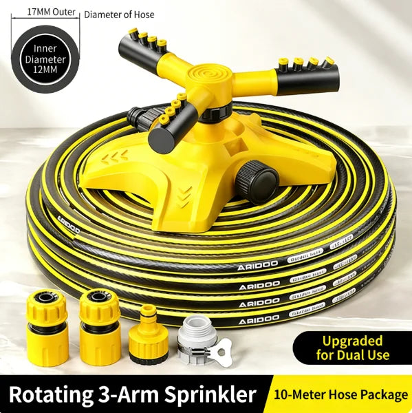 360 °     Conjunto de Mangueiras de Água Rotativas Automáticas, Pulverizador de Jardim, Irrigador para Cobertura de Árvores no Quintal 9