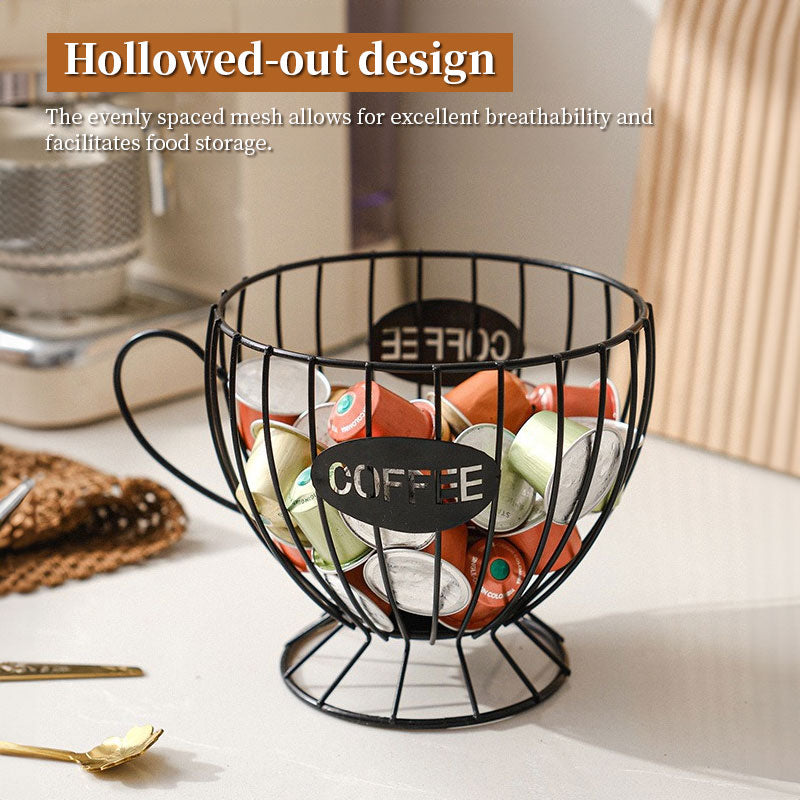 Porta-Cápsulas de Café de Metal de Grande Capacidade | Organizador e Dispensador para Cápsulas Nespresso, Keurig
