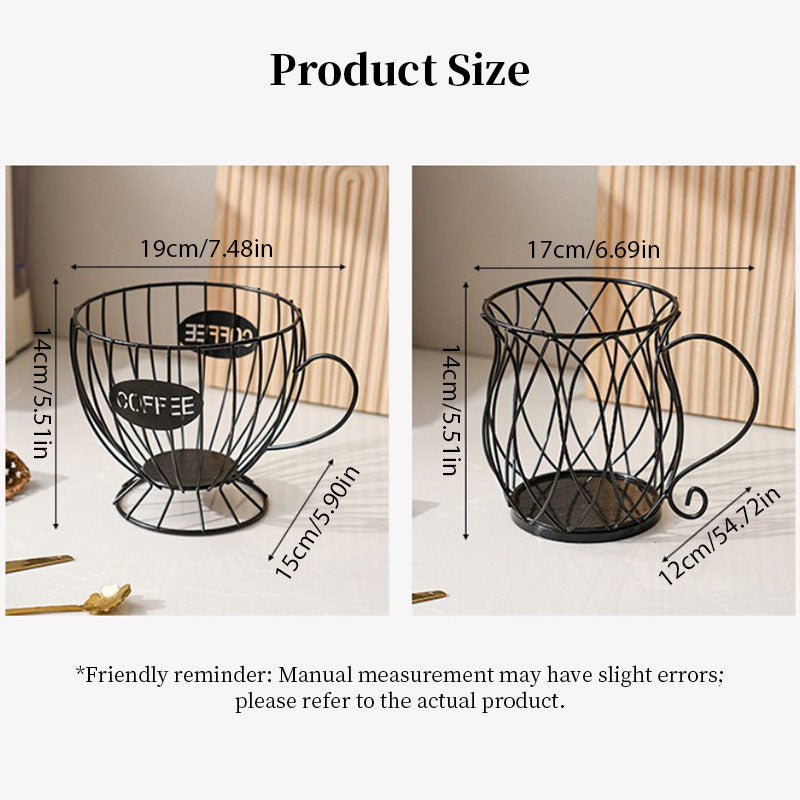 Porta-Cápsulas de Café de Metal de Grande Capacidade | Organizador e Dispensador para Cápsulas Nespresso, Keurig
