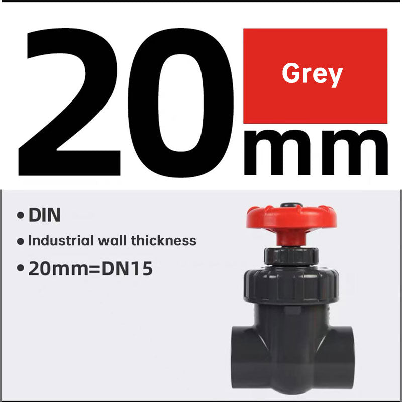 Válvula de Controle UPVC 25/32/40mm - Válvula de Gaveta de Plástico Resistente à Corrosão para Sump de Aquário e Acessórios de Irrigação por Gotejamento para Jardim