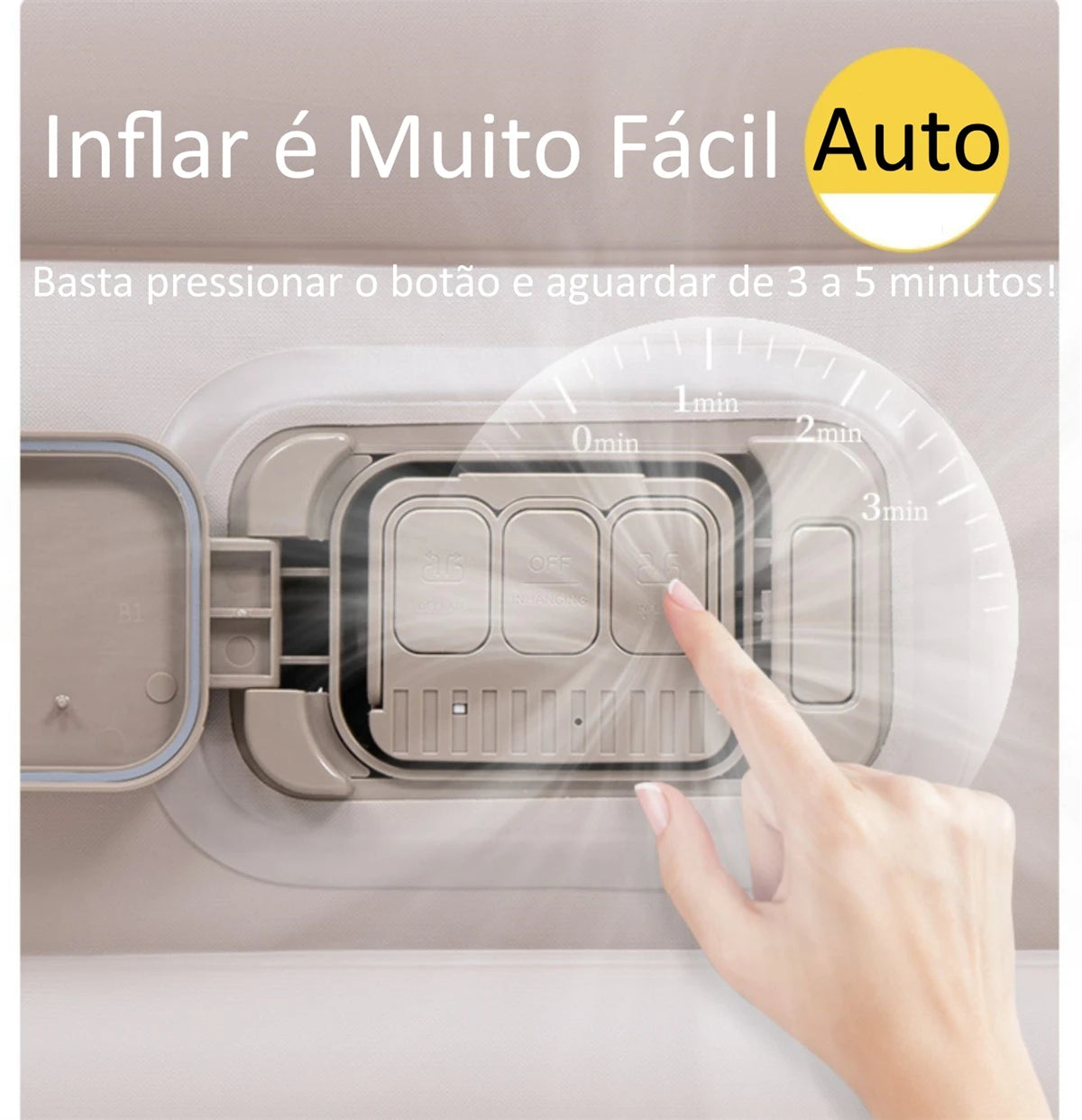 Joyfox Colchão Inflável Camping Colchão Inflável Casal Queen King automático Com Bateria Colchão De Ar Glamping 2/3 Pessoas