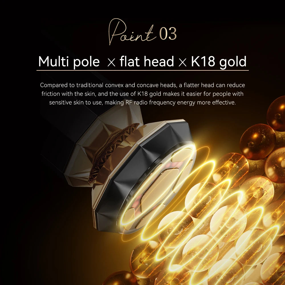 Dispositivo Facial Multifuncional Anlan Pro 18K — Radiofrequência, EMS e Lifting em Casa