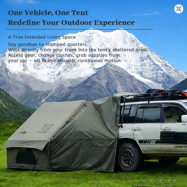 Large Inflatable Glamping Tent with Skylight, Breathable Mesh Air Tent for Summer Camping & Backpacking
