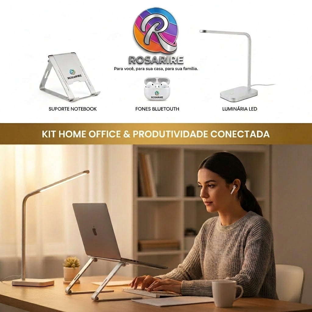 Kit 3 — Home Office & Produtividade Conectada