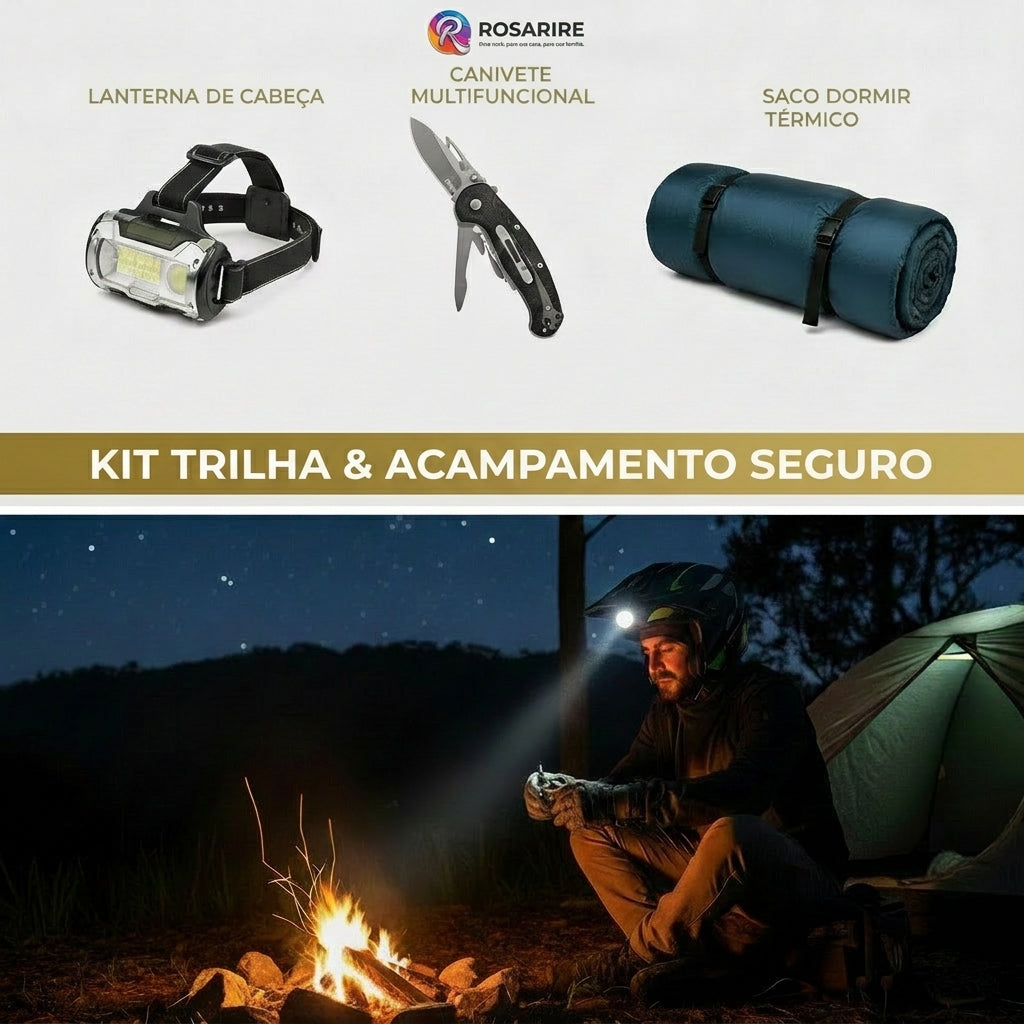 Kit 8 — Trilha & Acampamento Seguro