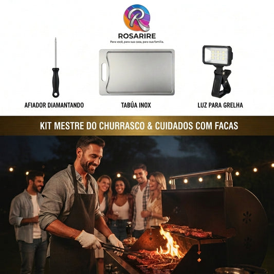 Kit 9 — Mestre do Churrasco & Cuidados com Facas