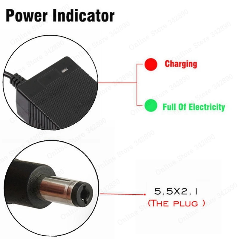 Carregador de Bateria 36V Inteligente — Potente e Seguro para Baterias de Lítio