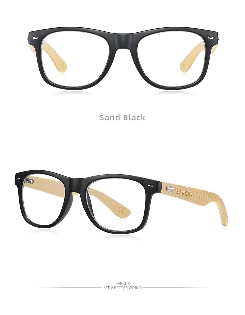 Óculos de Sol Barcur Bambu Polarizado Elegante — Proteção UV400 para Homens e Mulheres