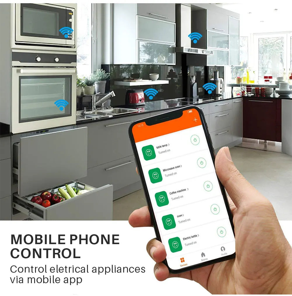 Tomada Inteligente Wi-Fi com Medidor de Energia — 10A/16A, App Tuya/Smart Life, Compativel Alexa e Google