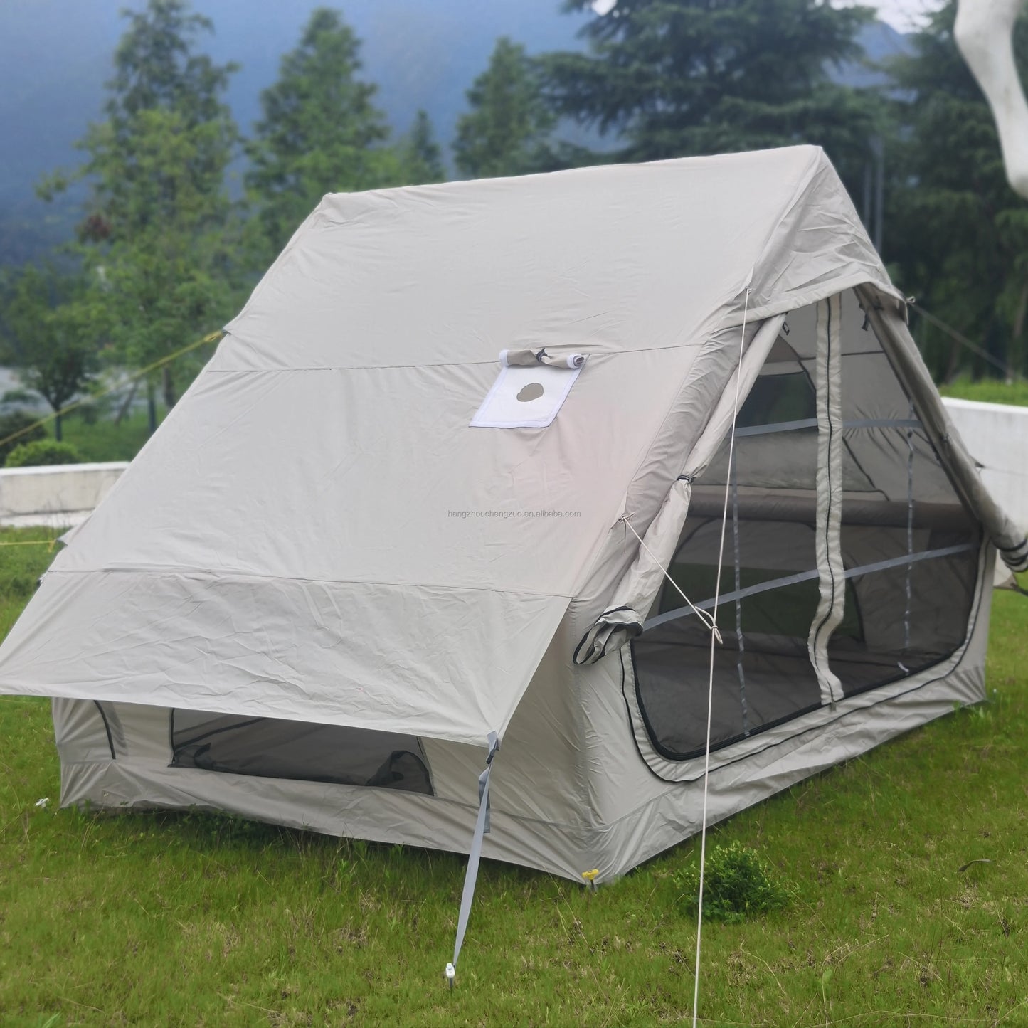 Barraca Inflável para Camping, Barraca Inflável Glamping com Bomba Manual para Todas as Estações, Ideal para Família, Amigos, Acampamento, Encontros ao Ar Livre