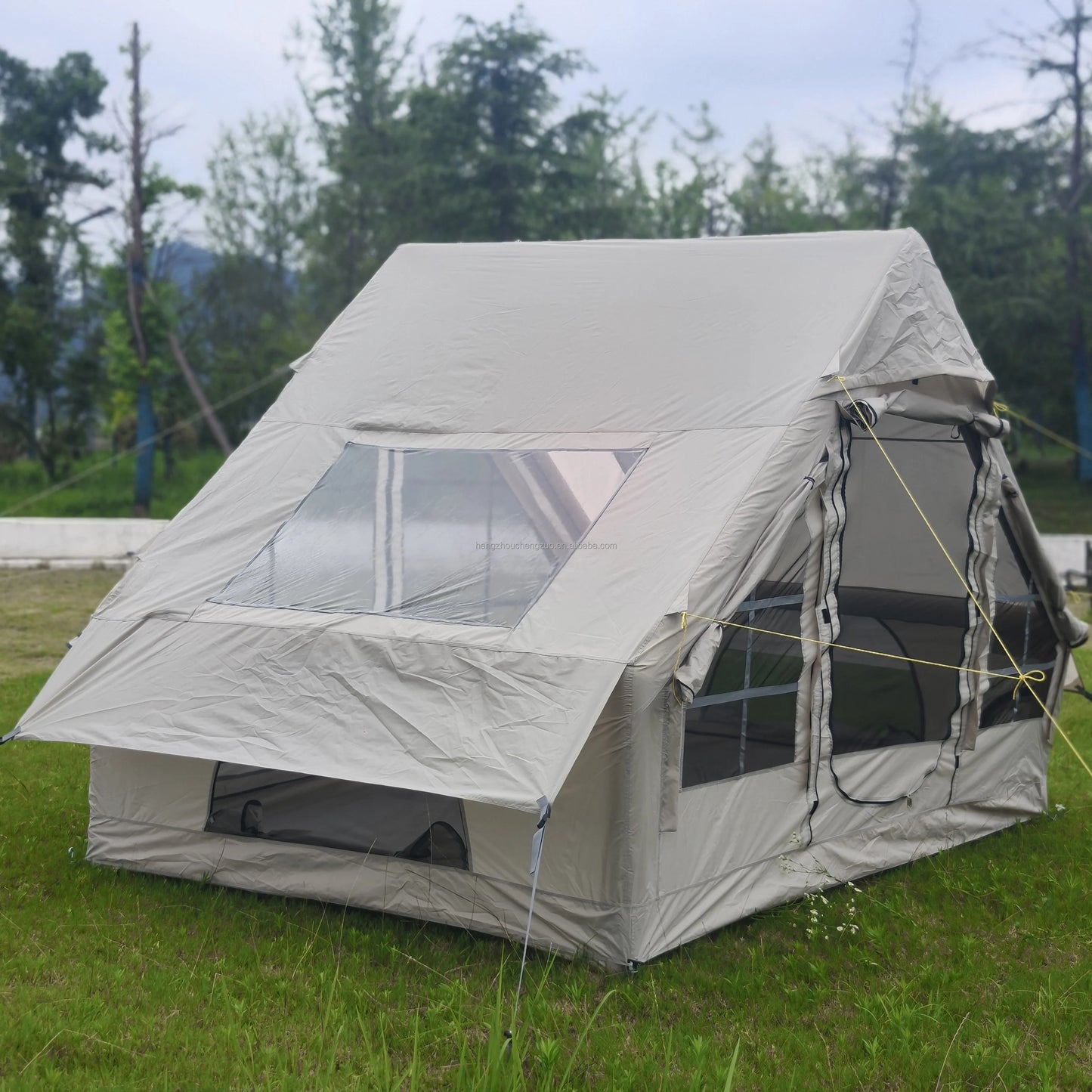 Barraca Inflável para Camping, Barraca Inflável Glamping com Bomba Manual para Todas as Estações, Ideal para Família, Amigos, Acampamento, Encontros ao Ar Livre