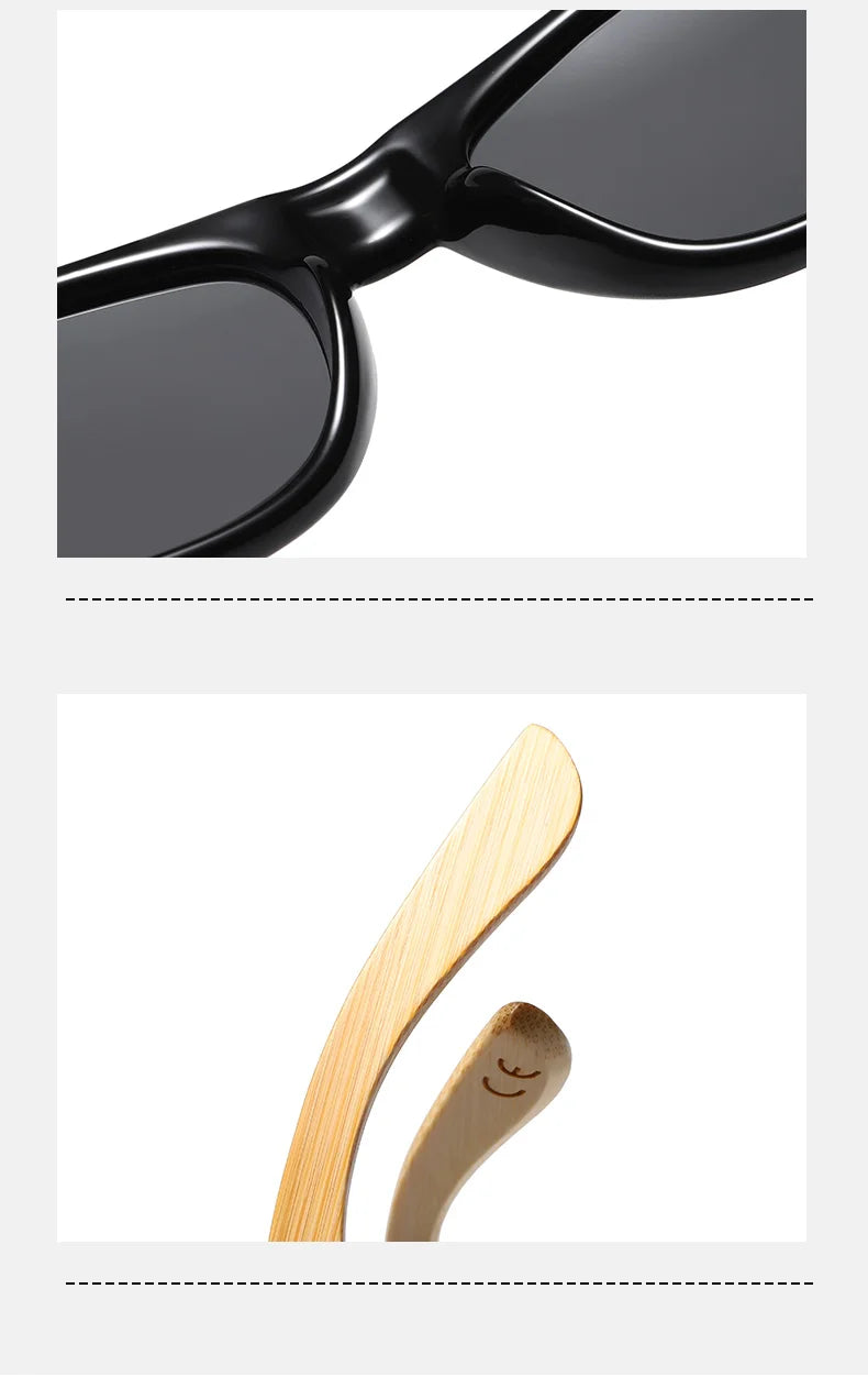 Óculos de Sol Barcur Bambu Polarizado Elegante — Proteção UV400 para Homens e Mulheres