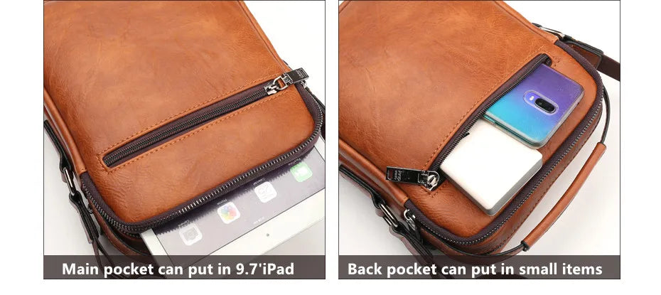 Bolsa Masculina Jeep Buluo Crossbody Elegante — Couro, Grande Capacidade e Estilo Executivo