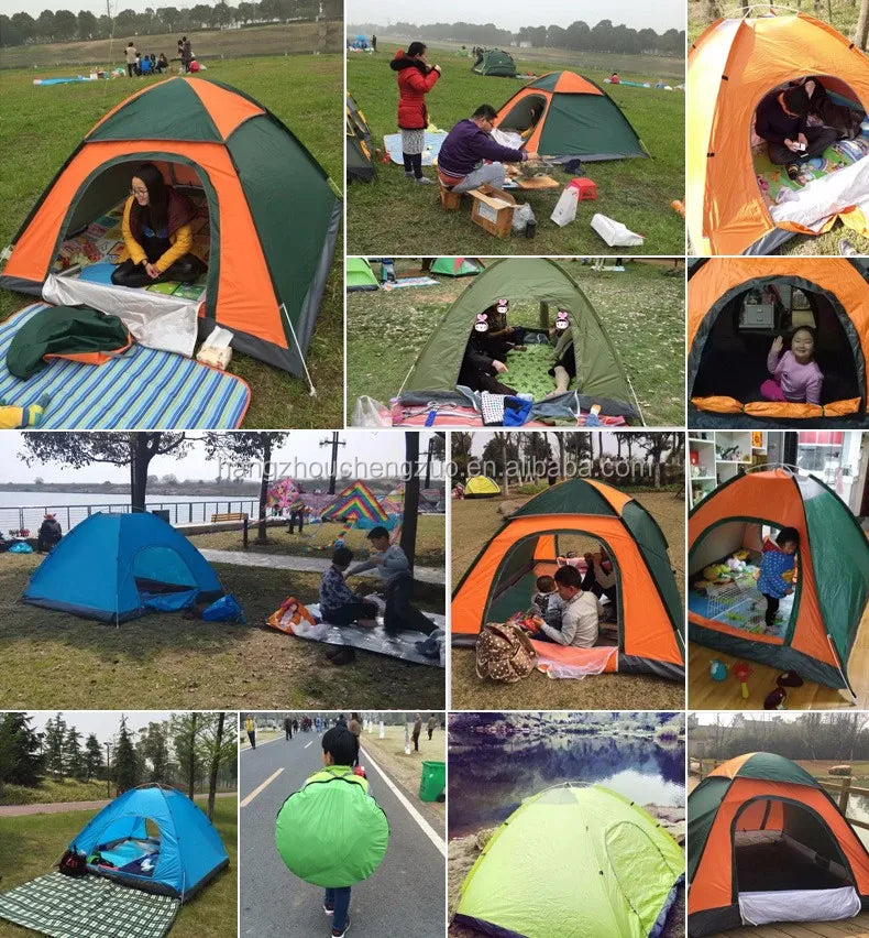 Barraca Inflável para Camping, Barraca Inflável Glamping com Bomba Manual para Todas as Estações, Ideal para Família, Amigos, Acampamento, Encontros ao Ar Livre