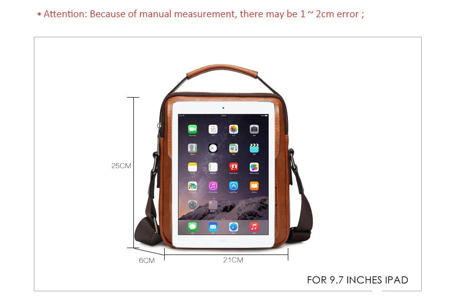 Bolsa Masculina Jeep Buluo Crossbody Elegante — Couro, Grande Capacidade e Estilo Executivo