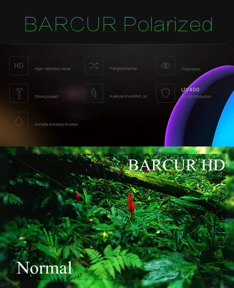 Óculos de sol de bambu polarizado BARCUR Homens Óculos de sol de madeira Mulheres Marca Original Madeira UV400 Oculos De Sol