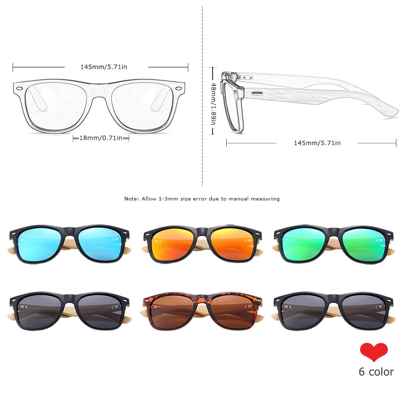Óculos de sol de bambu polarizado BARCUR Homens Óculos de sol de madeira Mulheres Marca Original Madeira UV400 Oculos De Sol