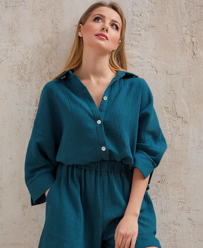 Pijama de Algodão Feminino Quentinho — Conforto e Estilo para Noites Perfeitas