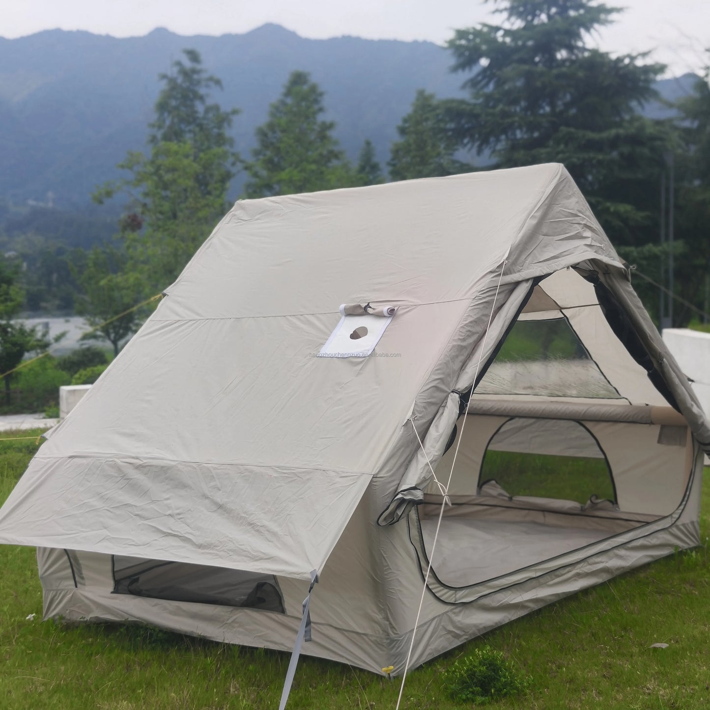 Barraca Inflável para Camping, Barraca Inflável Glamping com Bomba Manual para Todas as Estações, Ideal para Família, Amigos, Acampamento, Encontros ao Ar Livre