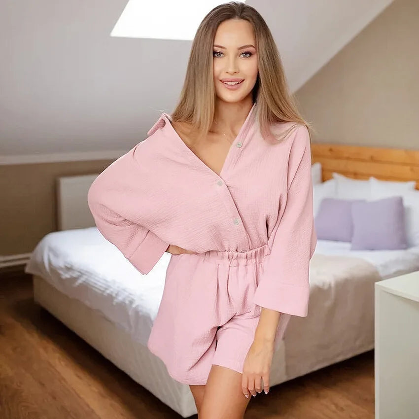 Pijama de Algodão Feminino Quentinho — Conforto e Estilo para Noites Perfeitas