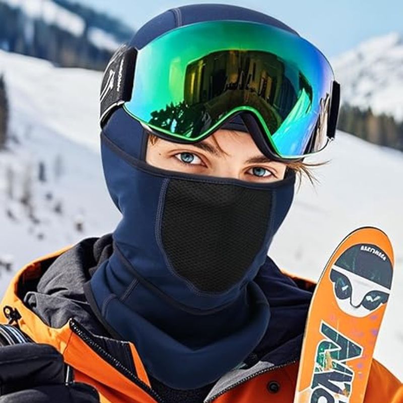 Touca Balaclava Térmica Corta-vento — Máscara Integrada para Moto, Ski e Esportes de Inverno