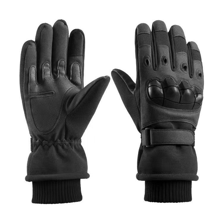 Luva Tática Térmica Impermeável para Motociclista — Forro Polar, Dedo Inteiro e Proteção Corta-vento