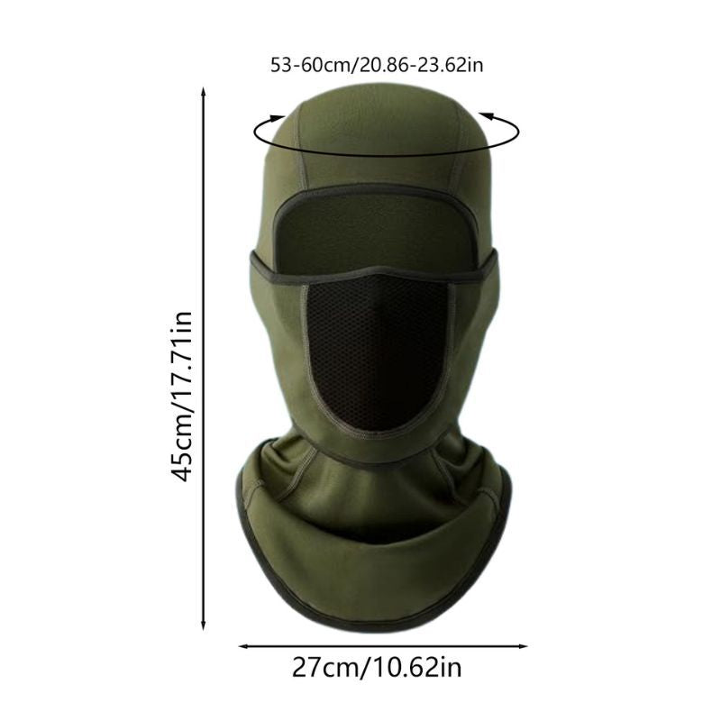 Touca Balaclava Térmica Corta-vento — Máscara Integrada para Moto, Ski e Esportes de Inverno