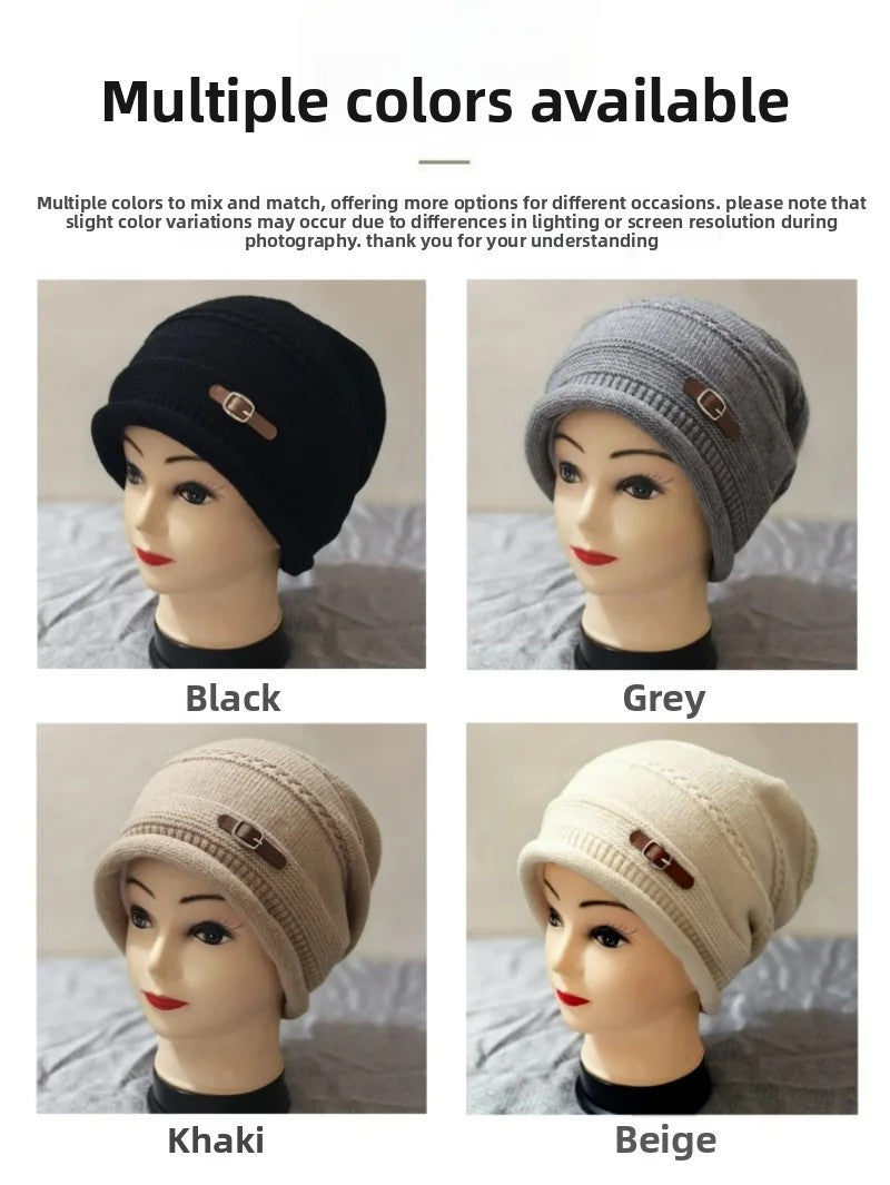 Gorro de Malha Feminino Quentinho — Forro de Pelúcias, Confortável e Estiloso para o Inverno