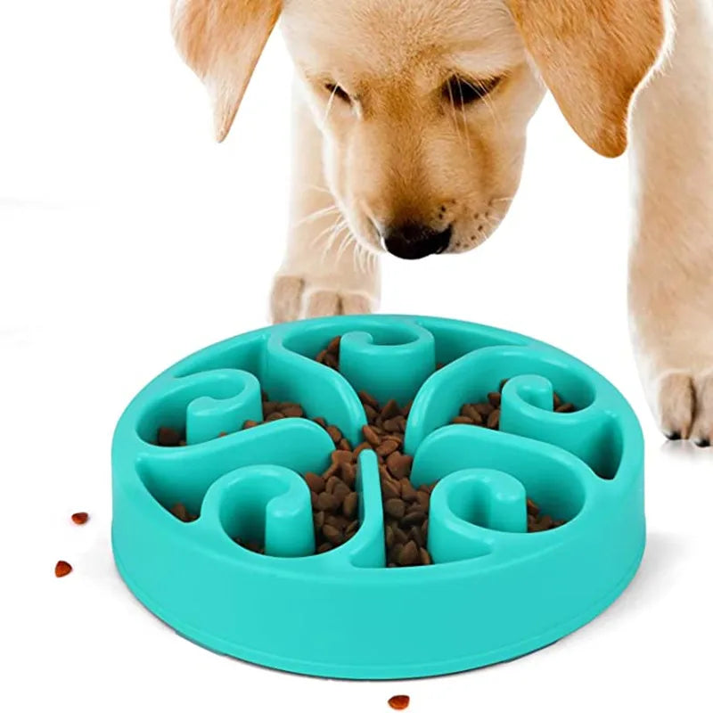Tigela de Alimentação Lenta para Cães — Antiderrapante, Anti-Gulpe, Ecológica em 10 Cores