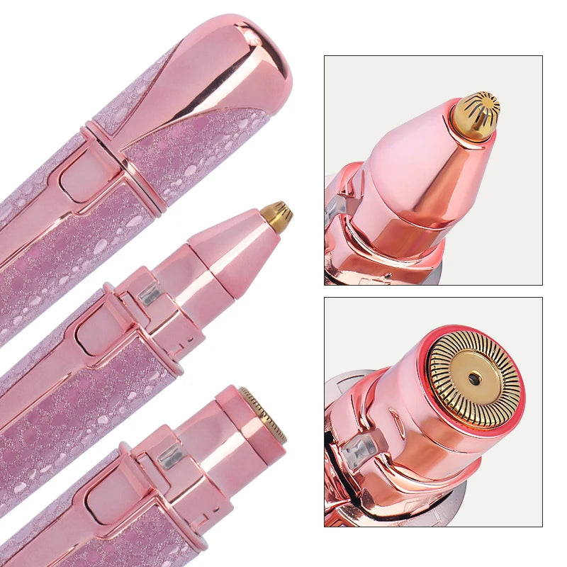 1 pçs usb elétrico sobrancelha trimmer depilador de pêlos faciais sobrancelha navalha corpo feminino indolor removedor de pêlos barbeador sobrancelhas profiler