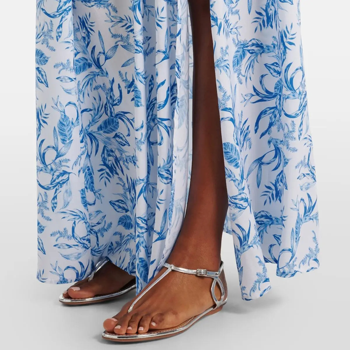 Maiô Floral Azul Elegante de Uma Peça — Estilo e Conforto para Mulheres