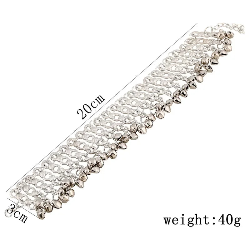 Novo vintage multi-camada sinos tornozelo pulseira pé jóias boho verão praia descalço sandálias encantos tornozeleira acessórios femininos