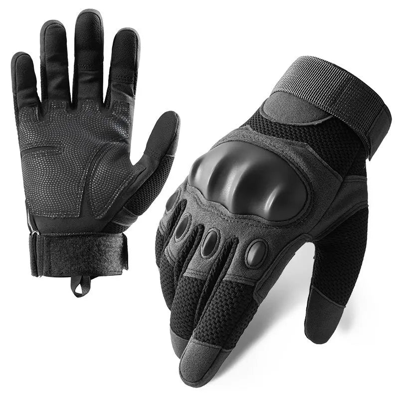 Luvas Táticas Resistentes com Touch Screen — Dedo Completo para Moto, Camping, Trilha e Fitness